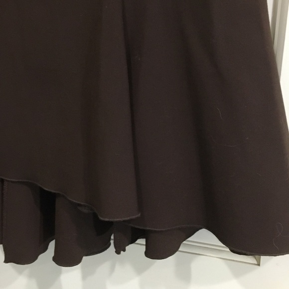 Trina trunk brown polyester and viscose flirty skirt - Picture 3 of 7